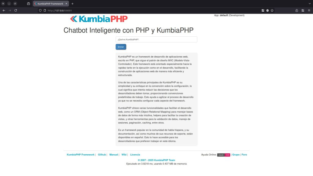 Chatbot inteligente con PHP Y KumbiaPHP